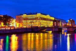 Night View at the Rossi Boutique Hotel in St. Petersburg