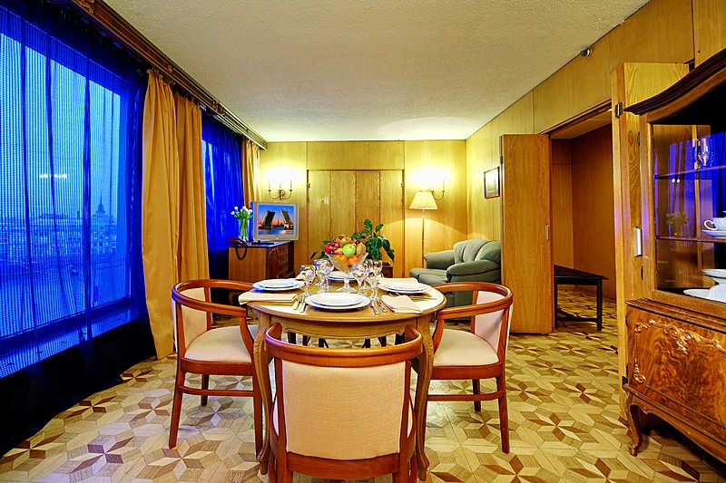 Deluxe Family Room with river view at the Saint Petersburg Hotel in St. Petersburg