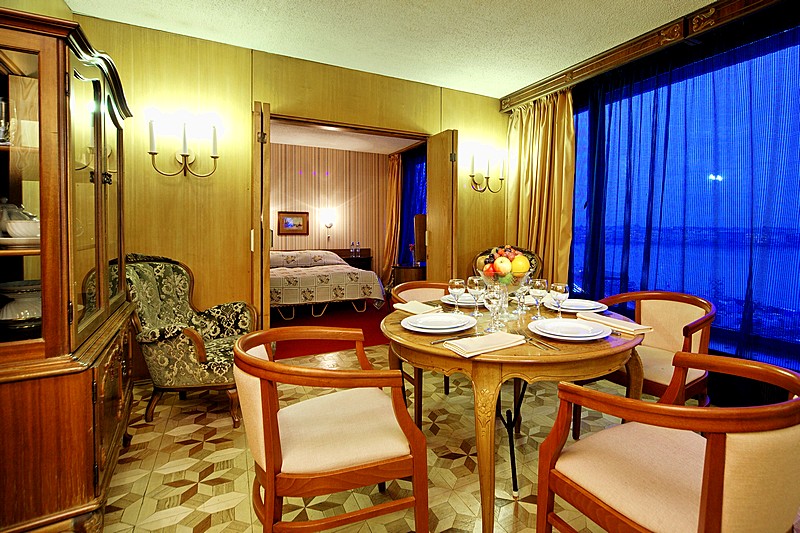 Deluxe Family Room with river view at the Saint Petersburg Hotel in St. Petersburg