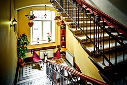 Staircase at the Shelfort Hotel in St. Petersburg