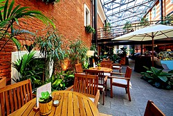 Garden Cafe at the Solo Sokos Hotel Palace Bridge in St. Petersburg