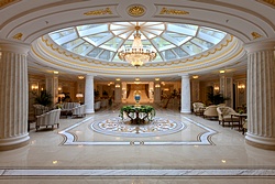 Lobby at the Official State Hermitage Museum Hotel in St. Petersburg