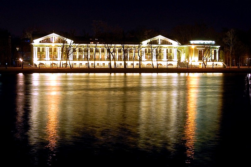 Kamenny Island at night in St Petersburg, Russia