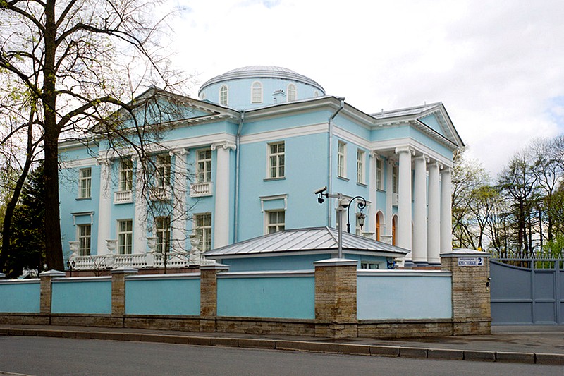 Vurgaft House (Blue Dacha) on Stony Island in St Petersburg, Russia