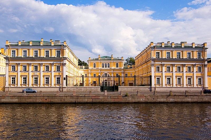 Gavrila Derzhavin Villa on the Fontanka River Embankment in St Petersburg, Russia