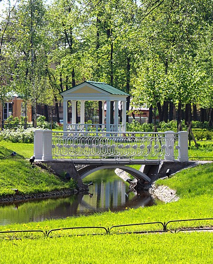 Polish Garden at the Derzhavin Villa in Saint-Petersburg, Russia