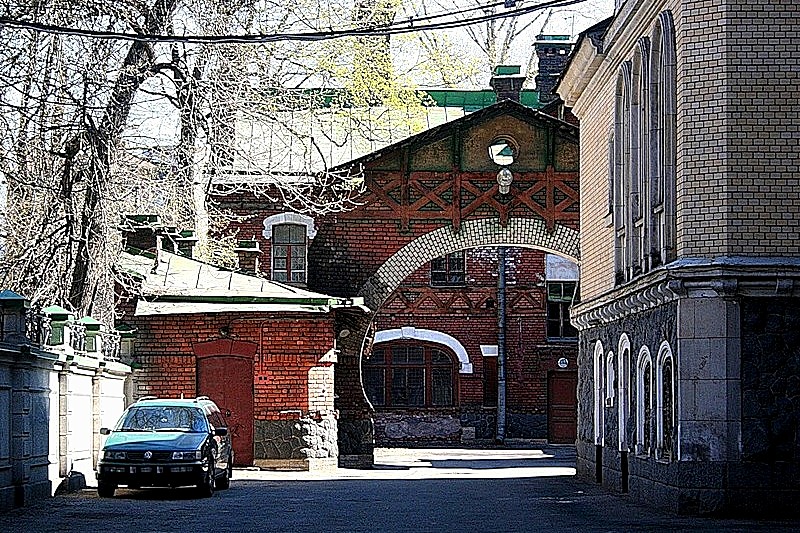 Dutch yard at the Mansion of Gilse van der Palse in St Petersburg, Russia Dutch yard at the Mansion of Gilse van der Palse in St Petersburg, Russia