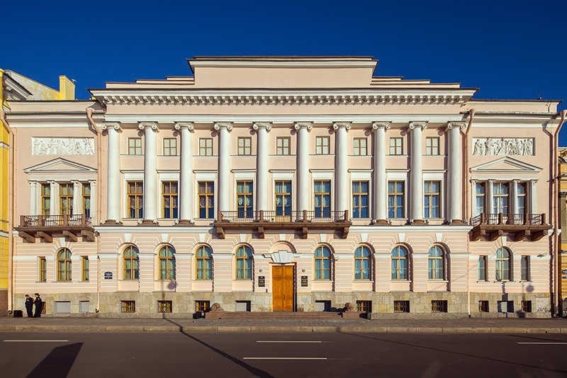 Laval House on the English Embankment in St Petersburg, Russia