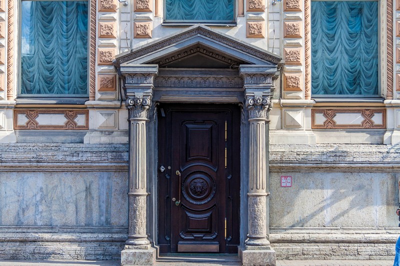 Doorway of the San-Galli Mansion in St Petersburg, Russia