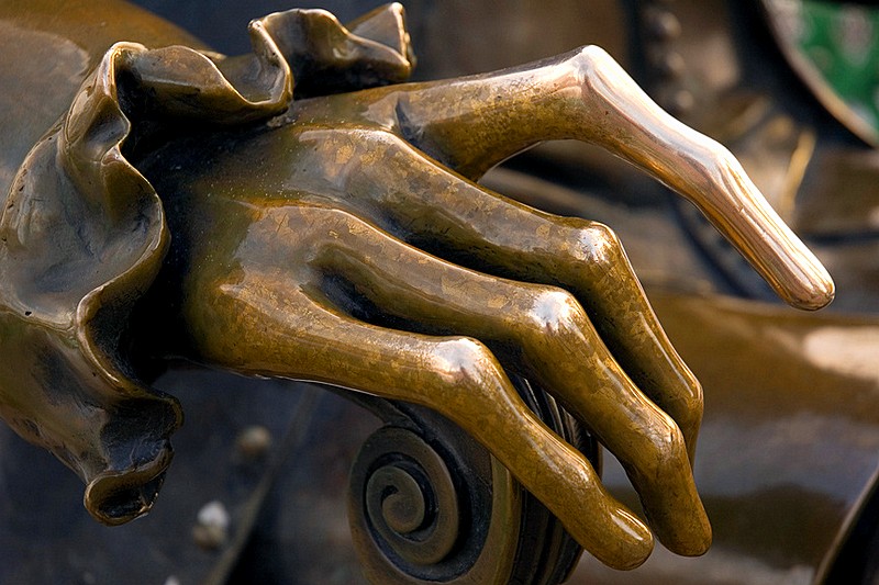 Detail of the statue of Peter the Great in the Peter and Paul Fortress in St Petersburg, Russia