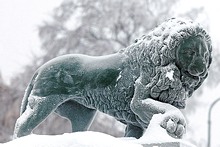 Lions on Palace Pier, St. Petersburg, Russia