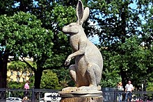 The Hare Escaping Flooding, St. Petersburg, Russia