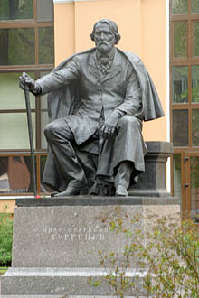 Statue of Turgenev in St. Petersburg, Russia