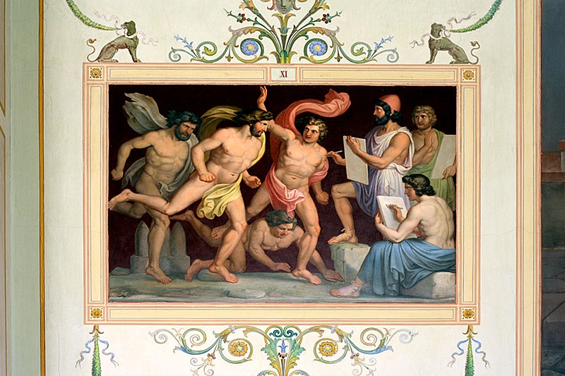 Gallery of the history of ancient paining at the Hermitage Museum in Saint-Petersburg, Russia