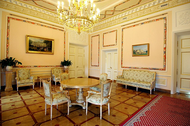 Interiors of Konstantinovskiy Palace in Strelna, west of St Petersburg, Russia
