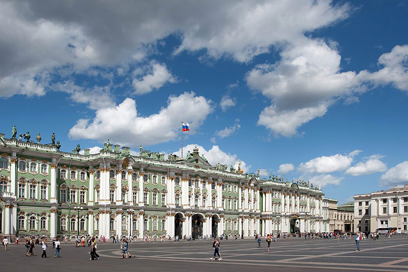State Hermitage Museum as seen from Palace Square in St. Petersburg, Russia State Hermitage Museum as seen from Palace Square in St. Petersburg, Russia