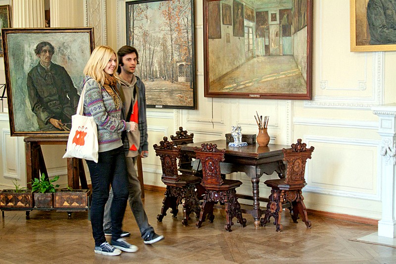 Inside the Isaac Brodsky Apartment Museum in St Petersburg, Russia