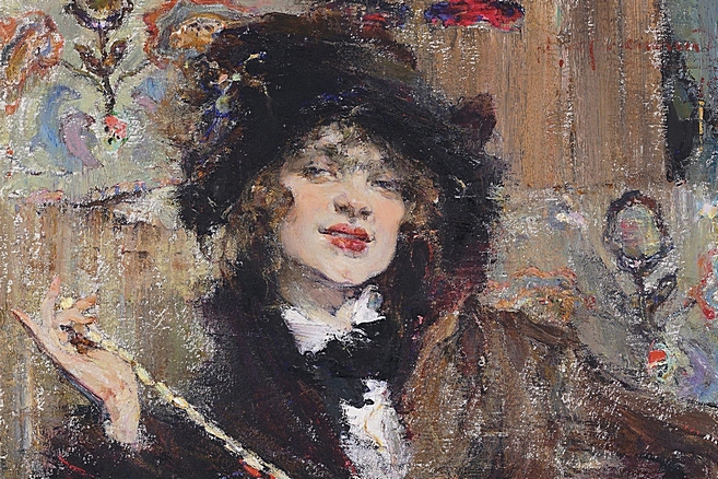 Portrait of Mademoiselle Podbelskaya in KGallery in St. Petersburg, Russia