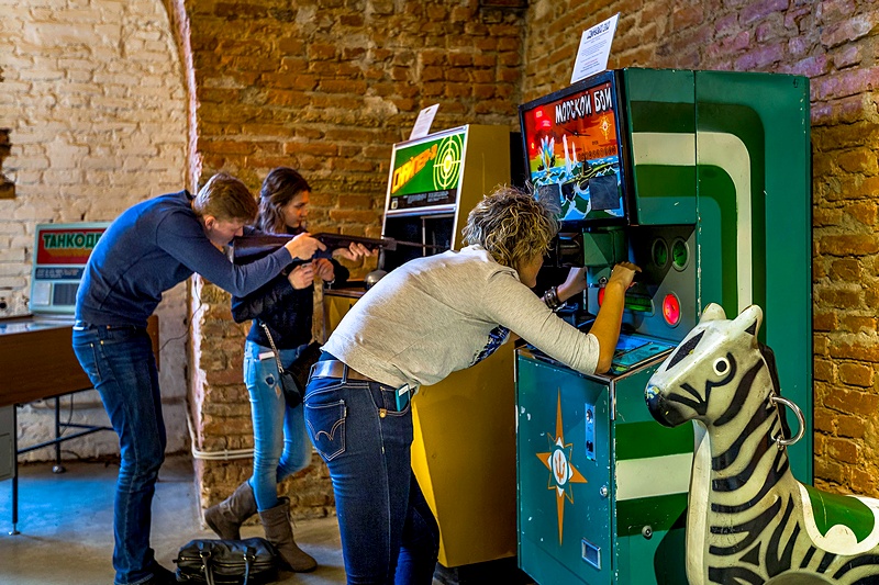 Collection of Museum of Soviet Arcade Machines in Saint Petersburg, Russia