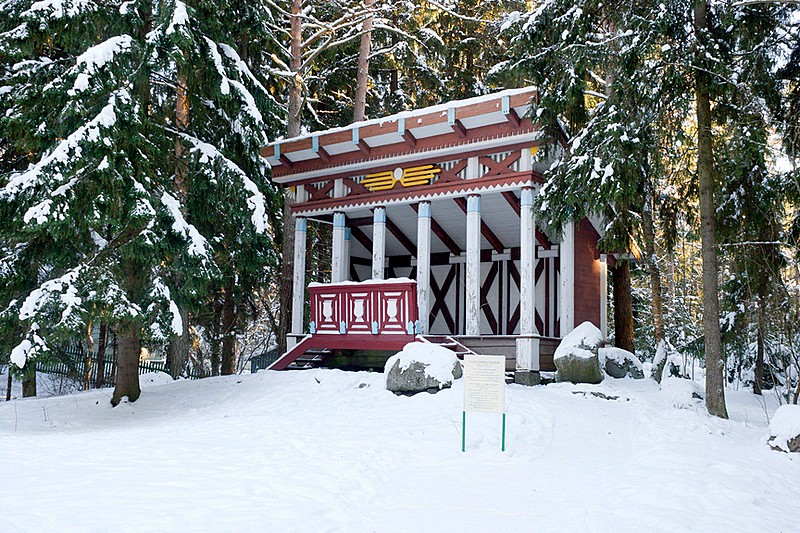 Temple of Osiris and Izida at Penaty, artist Ilya Repin's estate in Repino, near St Petersburg, Russia