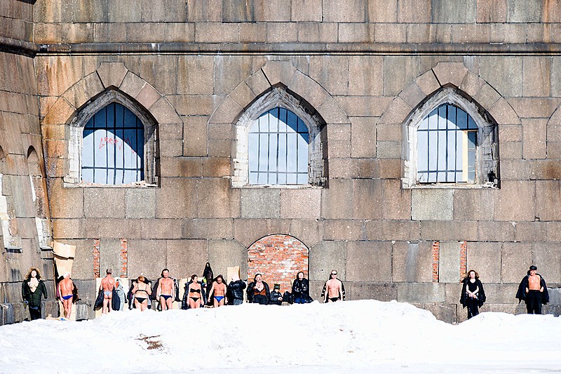 Early spring sun at the Peter and Paul Fortress in St Petersburg, Russia