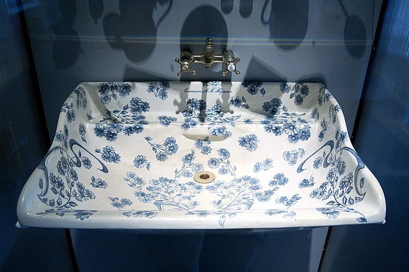 Hand painted item in the collections of the City History Museum in St Petersburg, Russia