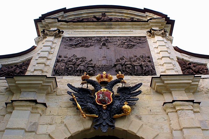 Petrovskiye (St. Peter's) Gate at the Peter and Paul Fortress in St Petersburg, Russia