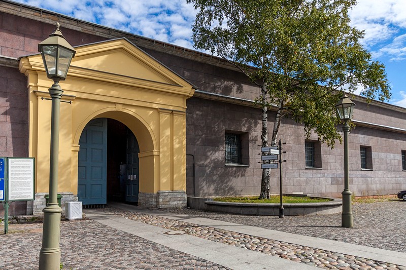 Vasilievskaya Curtain Wall and Gate at the Peter and Paul Fortress in St Petersburg, Russia