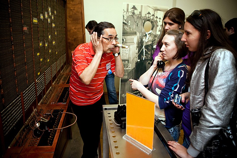 Exhibit at the Communications Museum in Saint-Petersburg, Russia