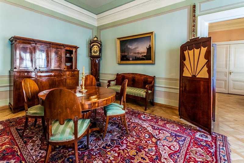 Sitting room at the Pushkin Apartment Museum in St Petersburg, Russia