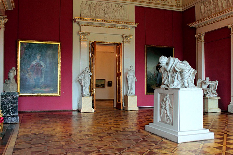 View of the galleries of the State Russian Museum in St Petersburg, Russia