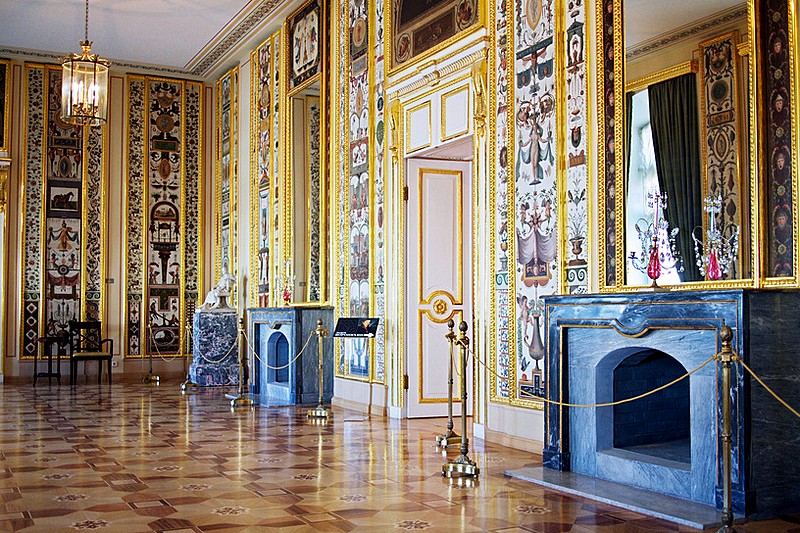 Interiors of the Stroganov Palace - a branch of the Russian Museum in St Petersburg, Russia