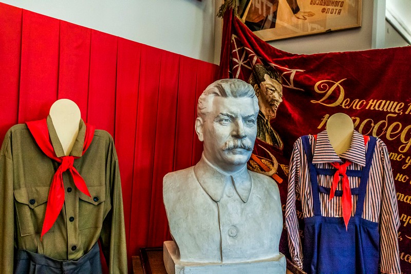 Part of the Childhood in the USSR exhibition in St Petersburg, Russia