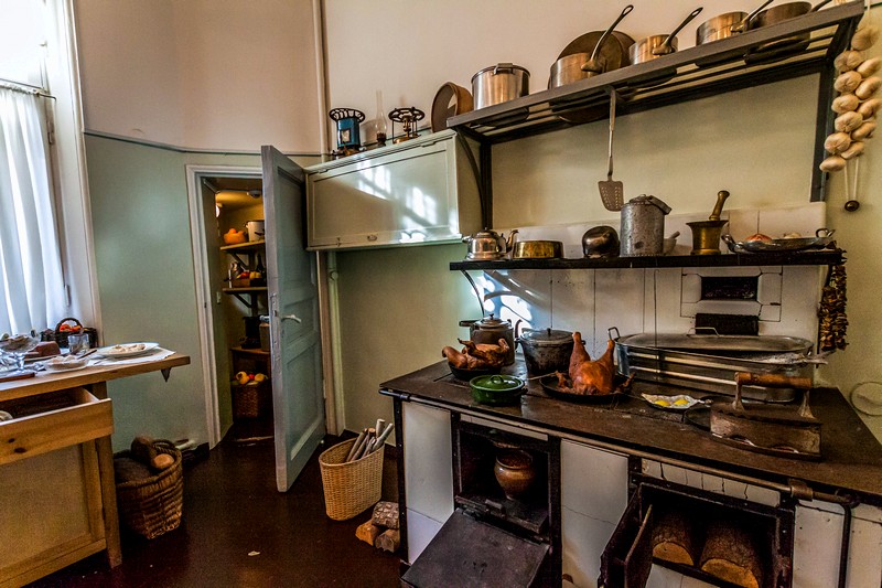 Kitchen in the Kirov apartment in St Petersburg, Russia