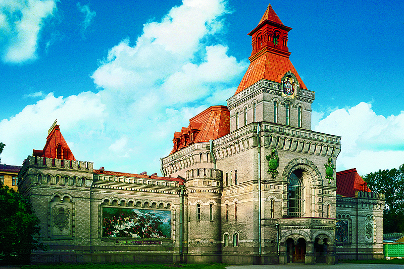 Picturesque building of the Suvorov Memorial Museum in St Petersburg, Russia