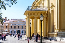 Buildings of the Peter and Paul Fortress in St. Petersburg, Russia