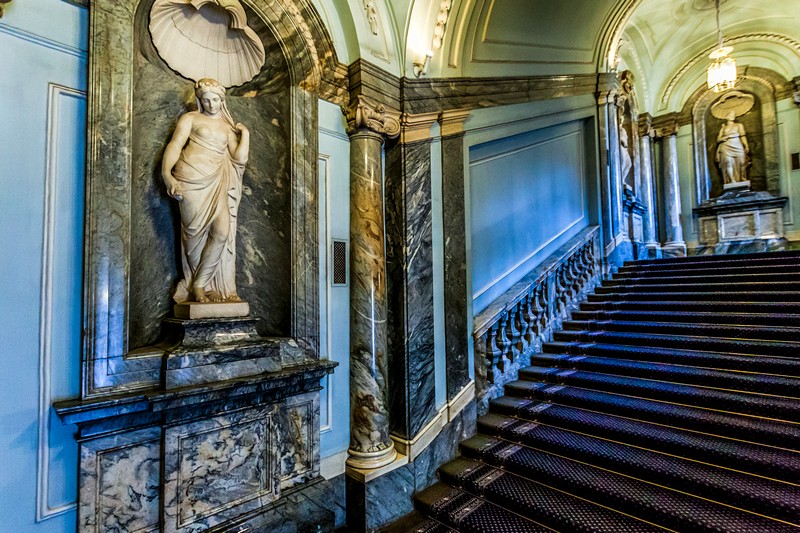 The main staircase of the Marble Palace in St Petersburg, Russia