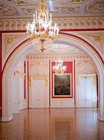 Interiors of Mikhailovsky (Engineers') Castle in Saint-Petersburg, Russia