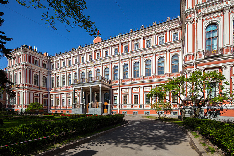 Nikolaevskiy Palace on Ploshchad Truda in St Petersburg, Russia