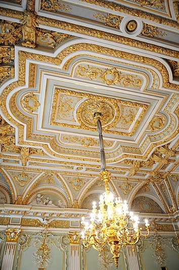 Ceiling in the Derviz Mansion in Saint-Petersburg, Russia