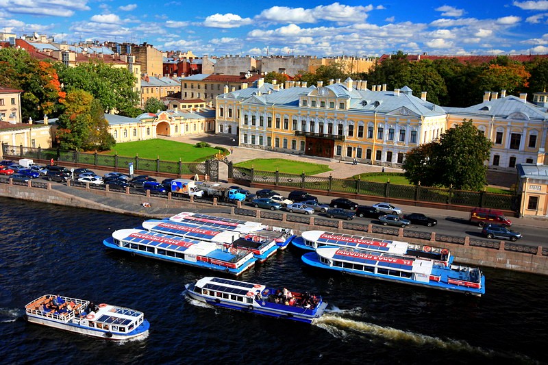 Sheremetev Palace on the Fontanka River Embankment in St Petersburg, Russia