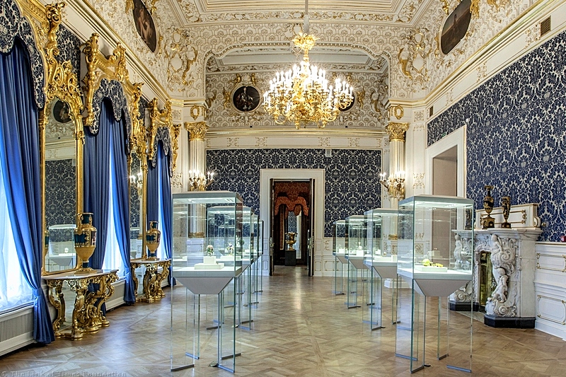 Blue Drawing Room in Shuvalov palace in Saint Petersburg, Russia