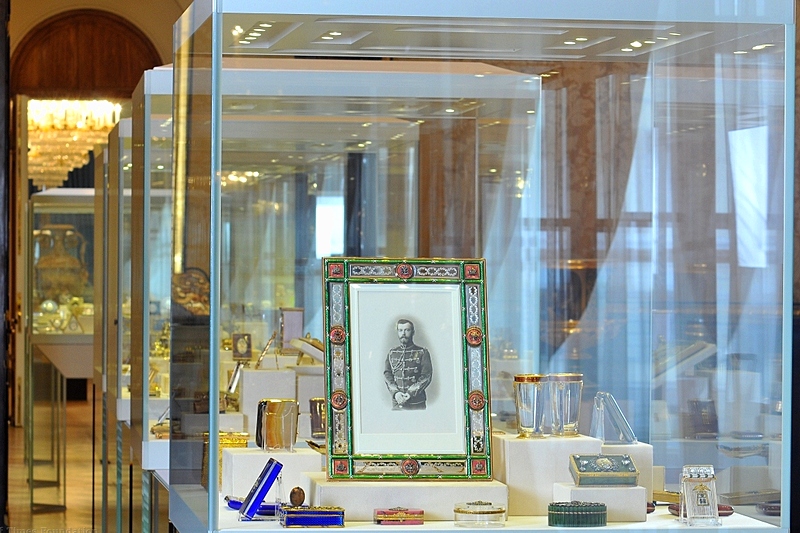 World's largest collection of works by Fabergé at the Shuvalov Palace in St. Petersburg, Russia