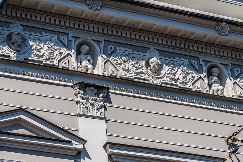 Decorationations on the Shuvalov Palace in St Petersburg, Russia