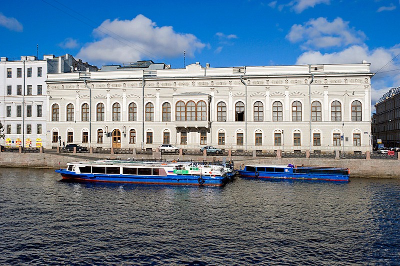 Shuvalov Palace on the Fontanka River Embankment in St Petersburg, Russia