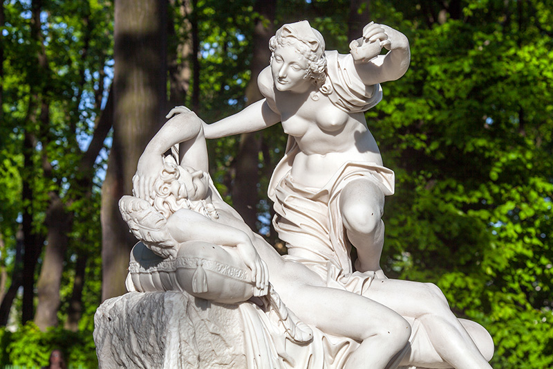 Sculptures of the Summer Garden in St Petersburg, Russia