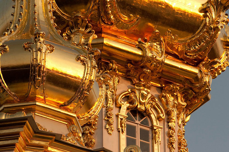 The Decoration of the Grand Palace in Peterhof, west of Saint-Petersburg, Russia