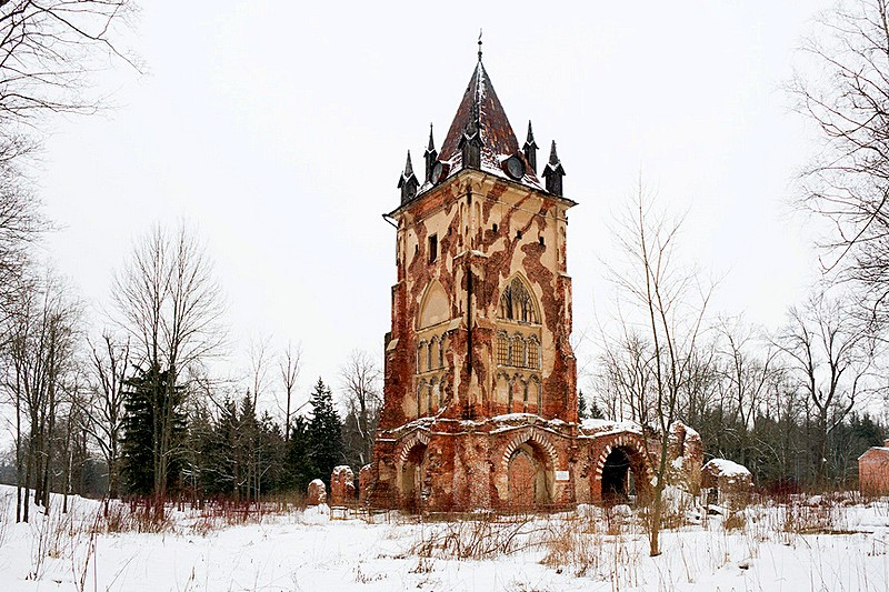 Chapelle Pavilion in Alexander Park in Tsarskoye Selo (Pushkin), south of St Petersburg, Russia