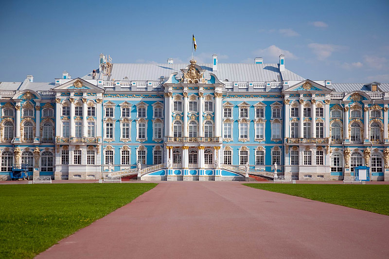 Catherine Palace in Tsarskoye Selo (Pushkin), south of St Petersburg, Russia