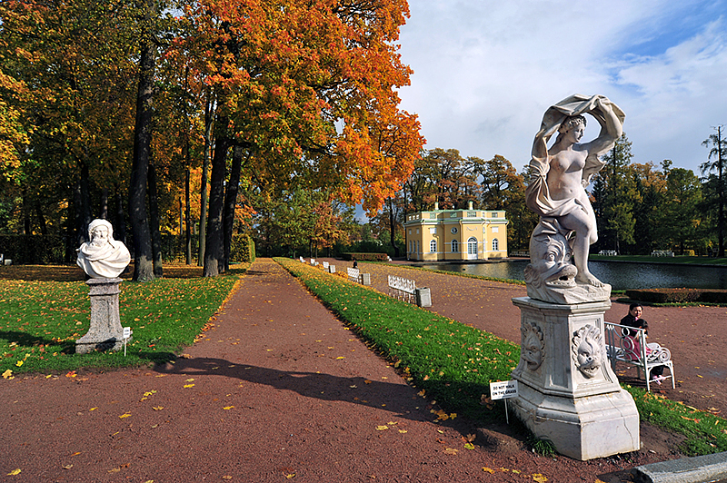 Sculpture in Catherine Park in Tsarskoye Selo (Pushkin), south of St Petersburg, Russia
